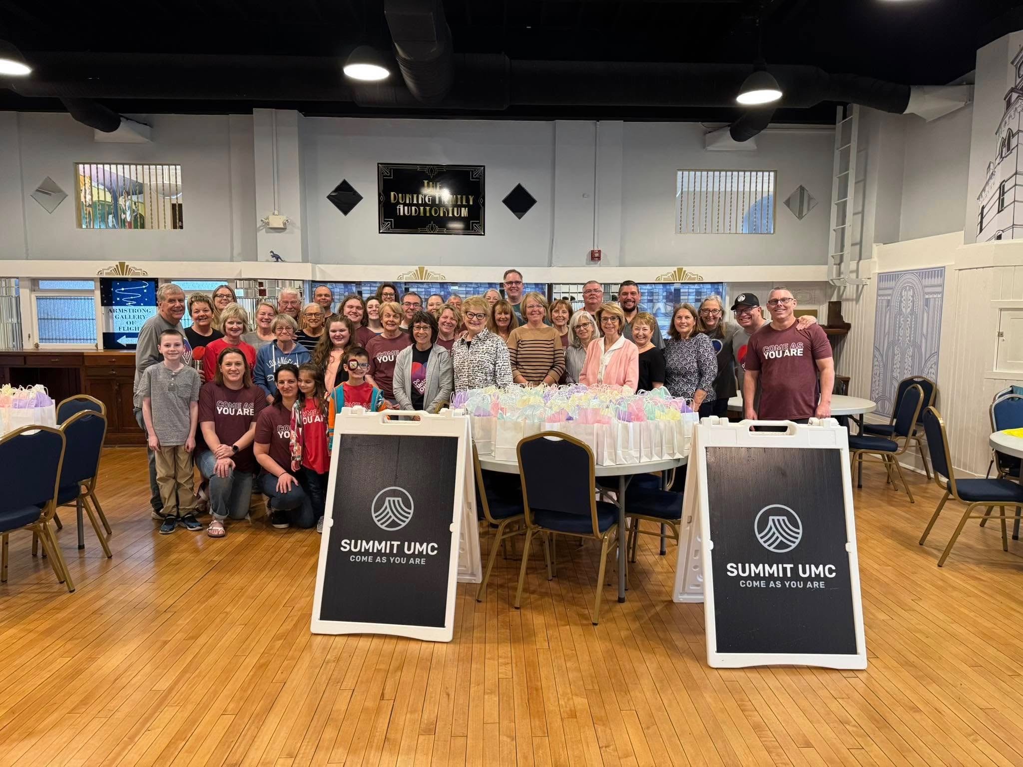 The Summit church family gathered at Welcome Hall